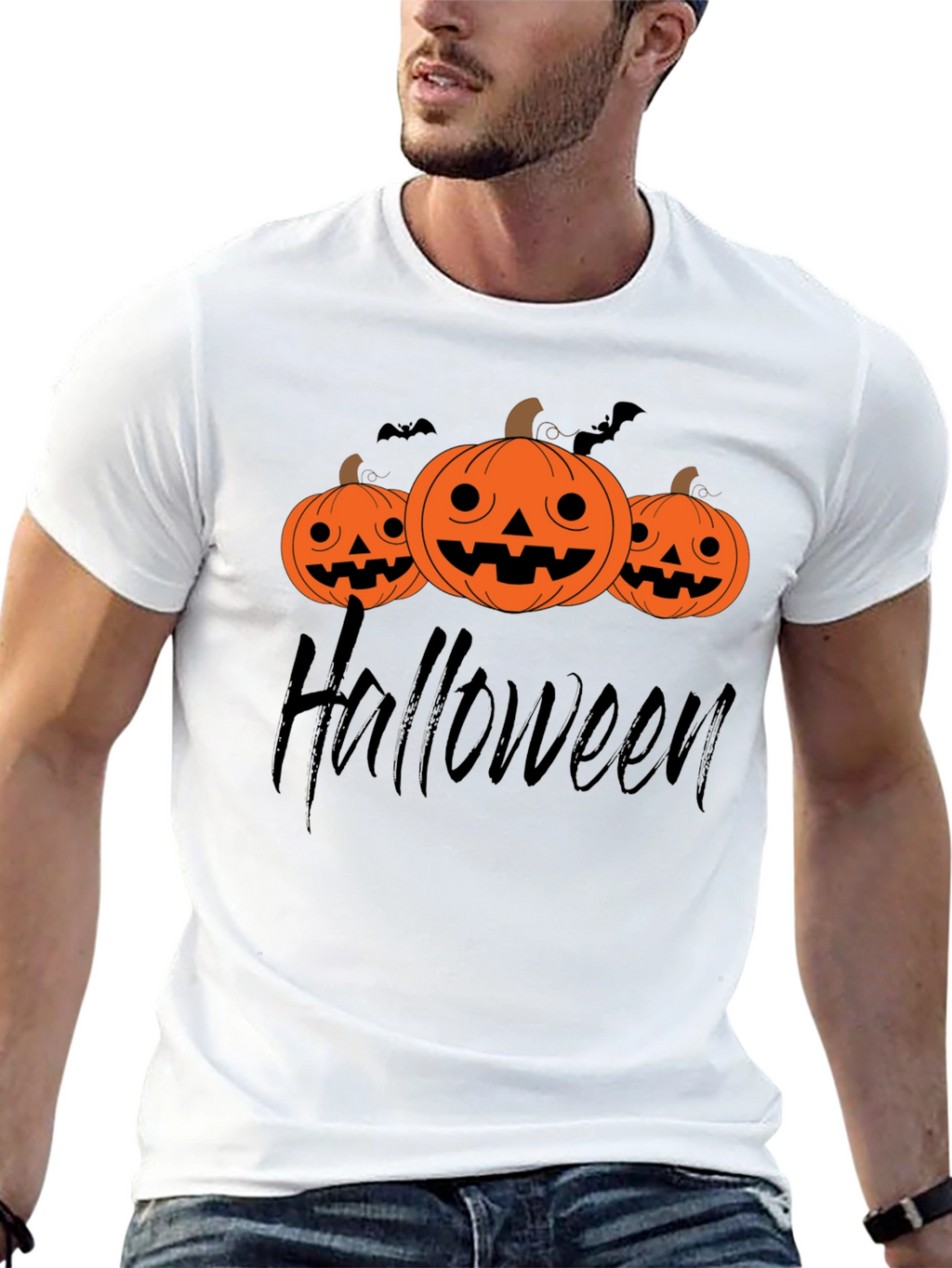 Halloween Pumpkin Graphic T-Shirt - Spooky Season
