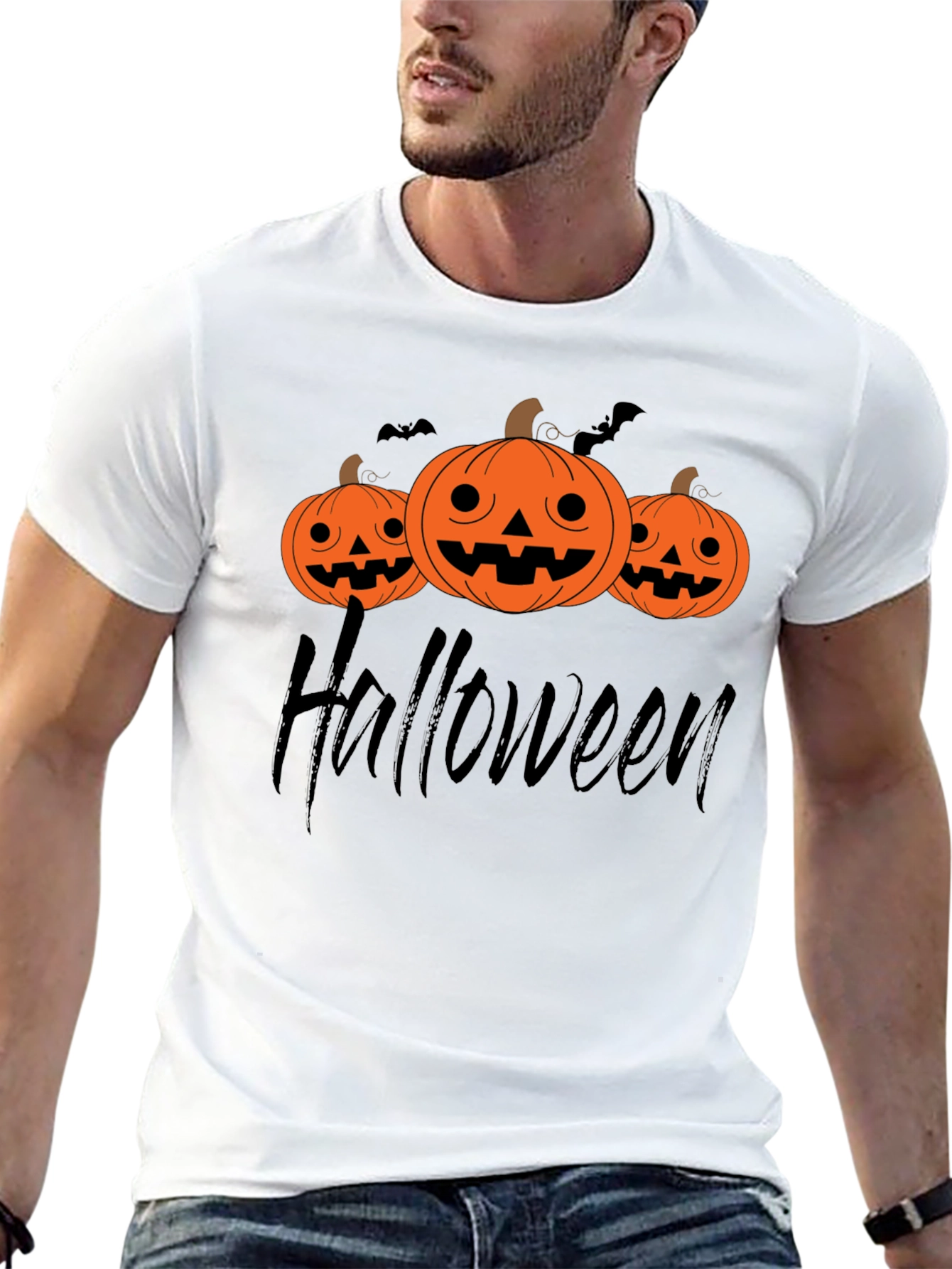Halloween Pumpkin Graphic T-Shirt - Spooky Season