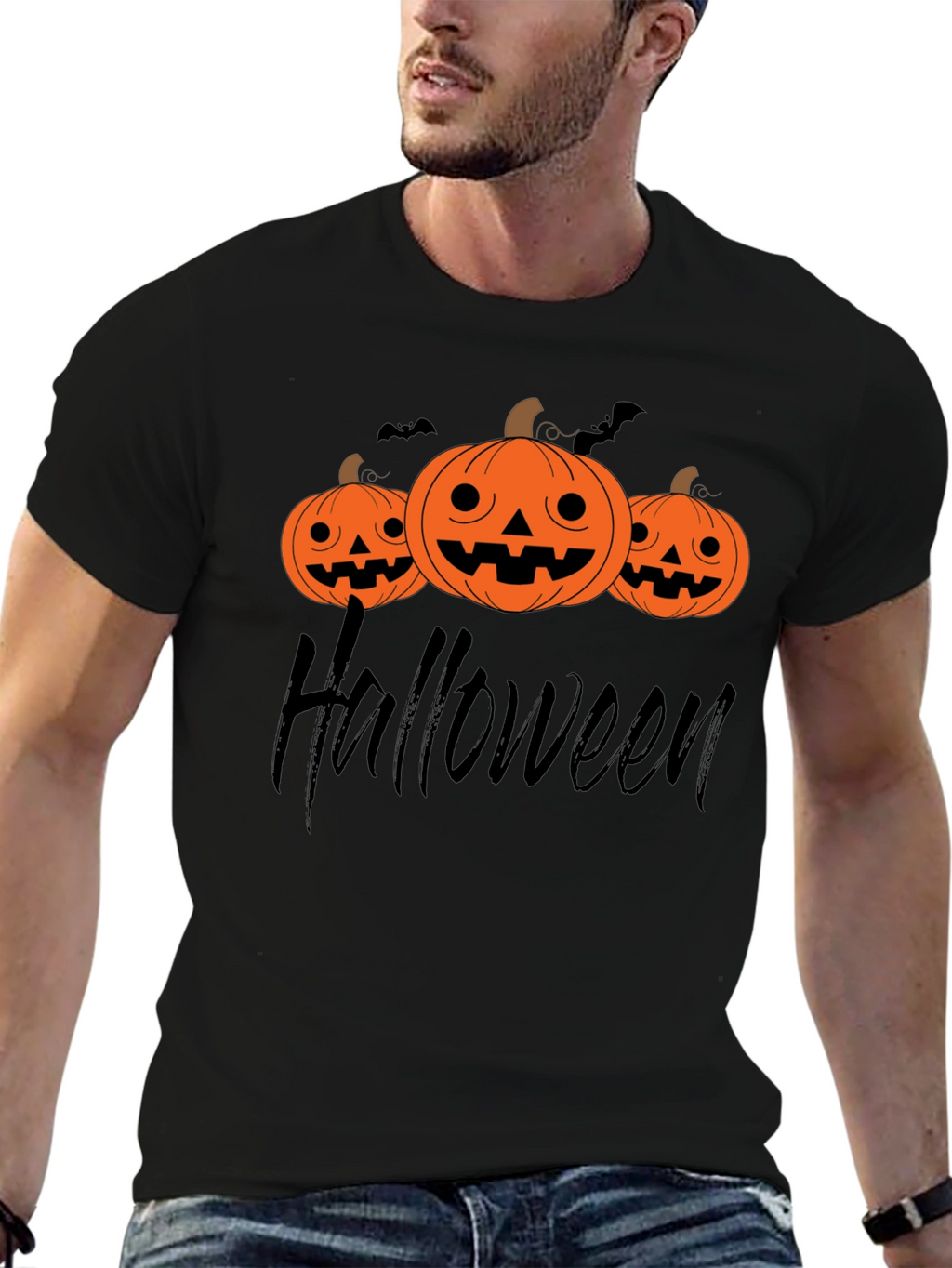 Halloween Pumpkin Graphic T-Shirt - Spooky Season
