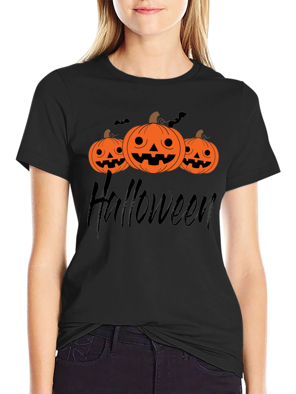 Halloween Pumpkin Graphic T-Shirt - Spooky Season
