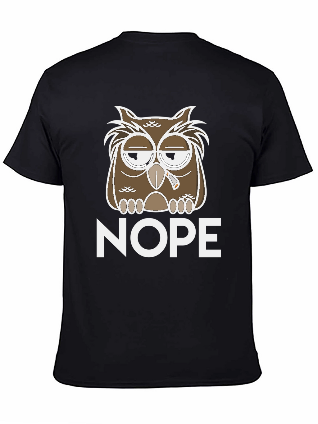 Nope Owl Graphic Tee - Funny Casual T-Shirt