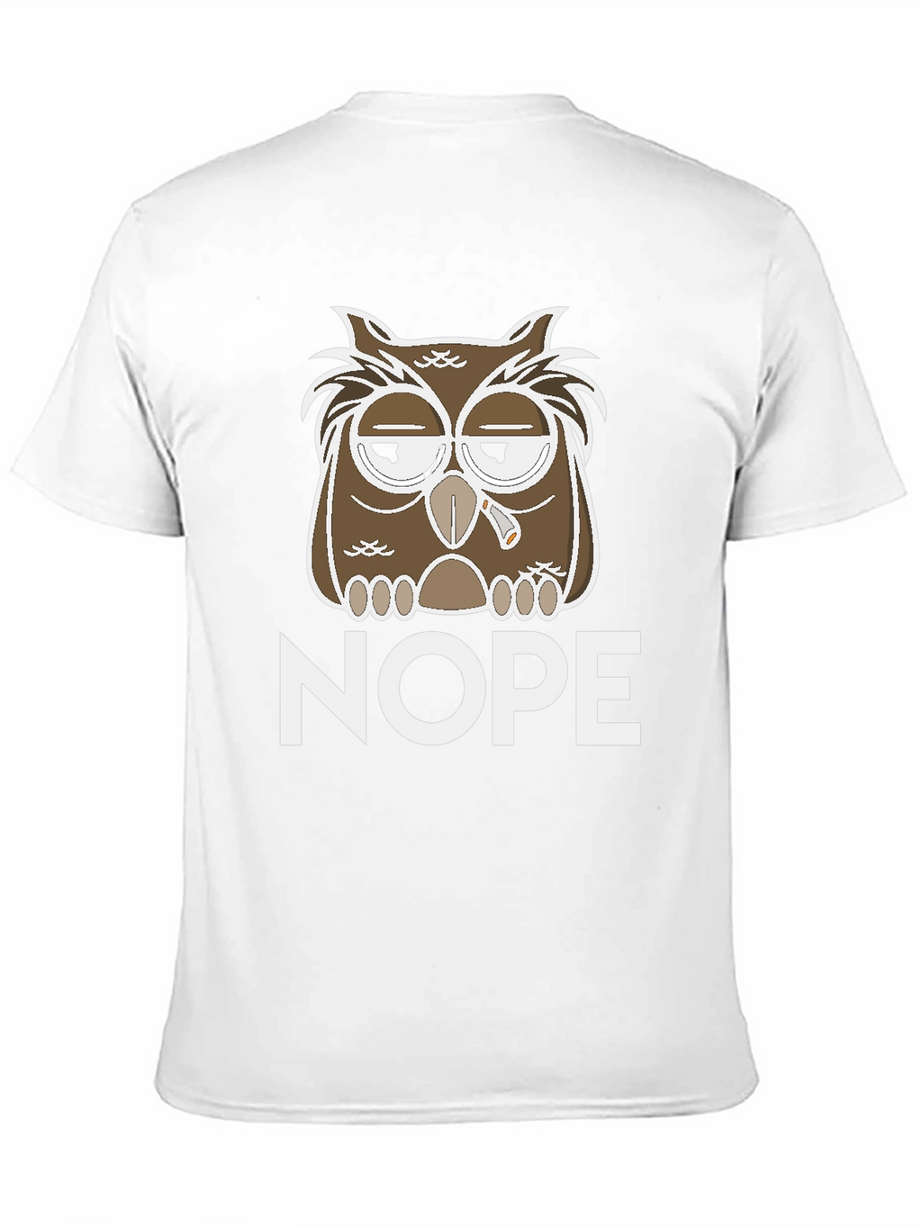 Nope Owl Graphic Tee - Funny Casual T-Shirt
