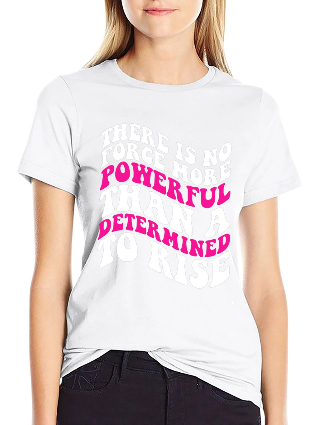 Motivational Graphic Tee - Determined To Rise