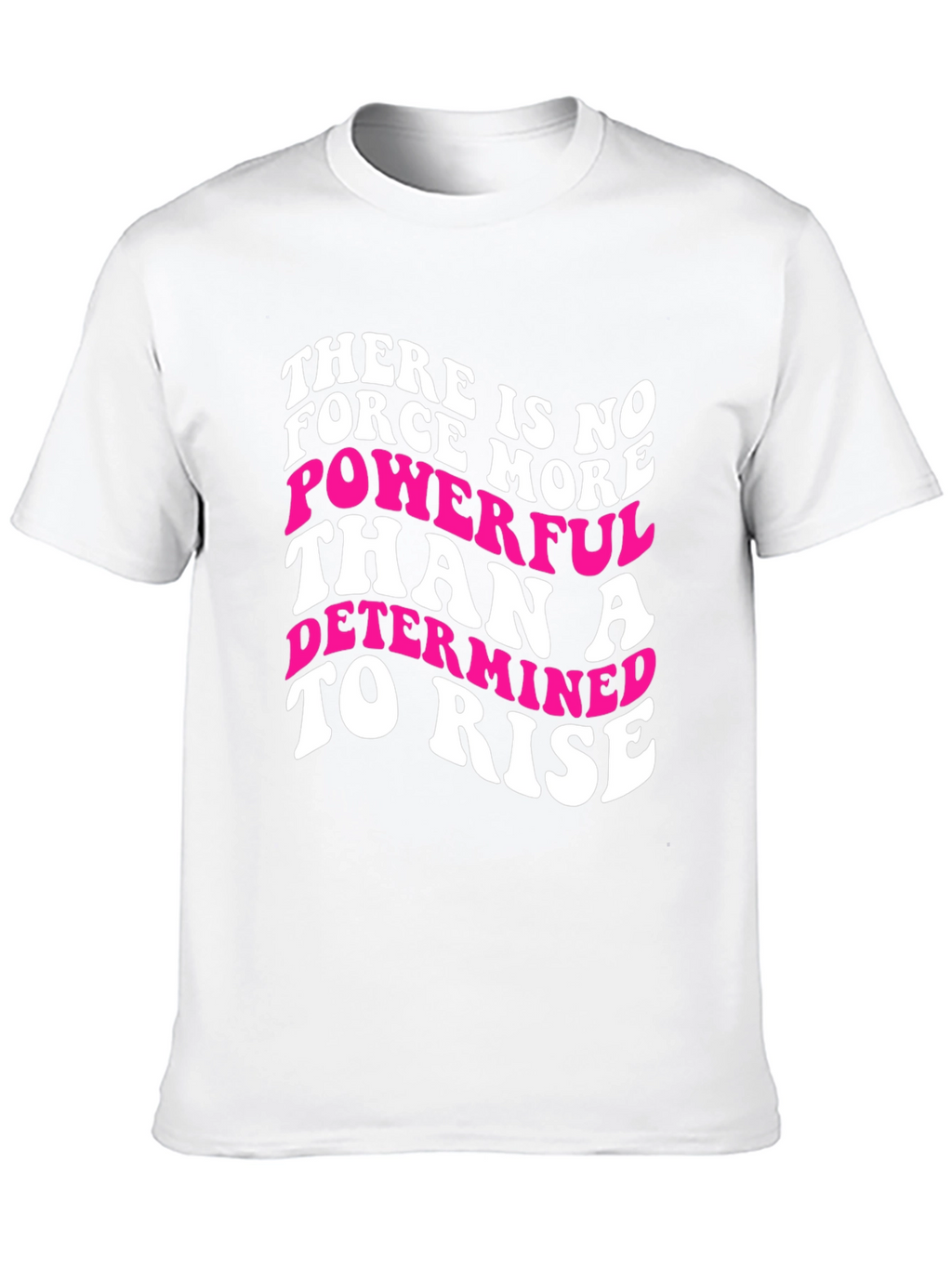 Motivational Graphic Tee - Determined To Rise