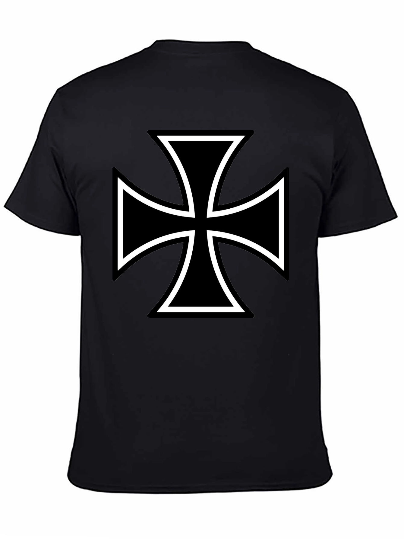 Black Maltese Cross Graphic Tee