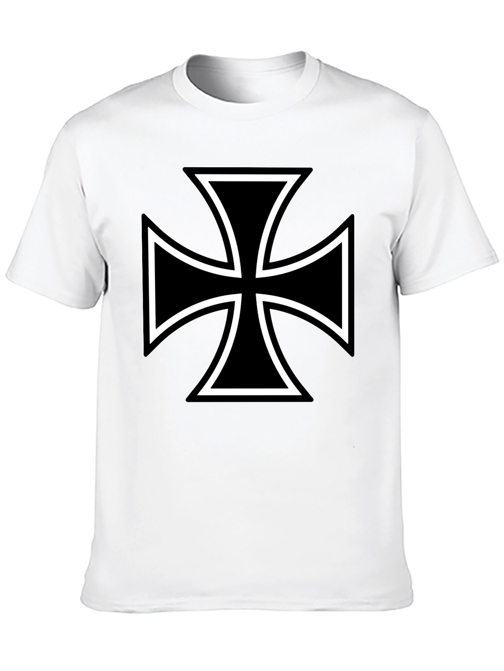 Black Maltese Cross Graphic Tee