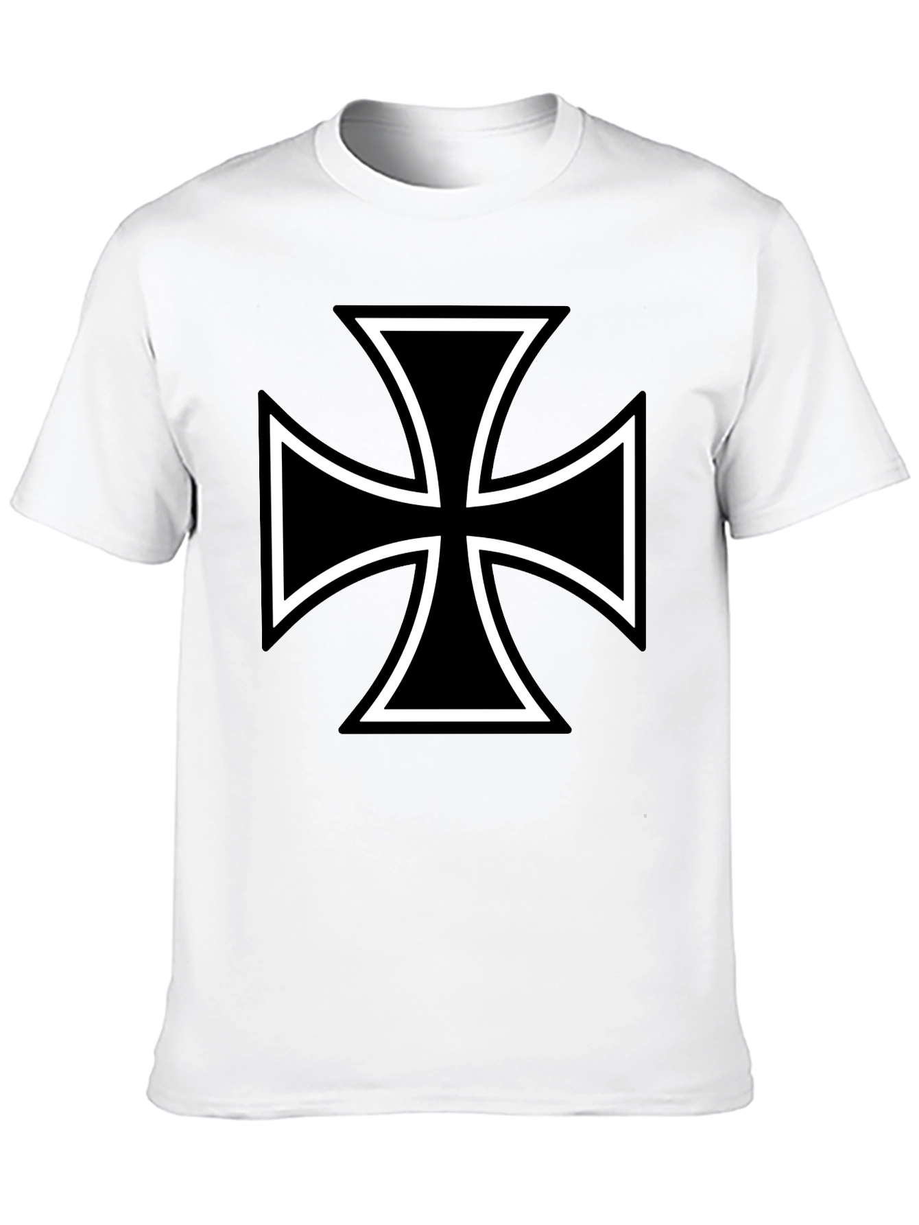 Black Maltese Cross Graphic Tee
