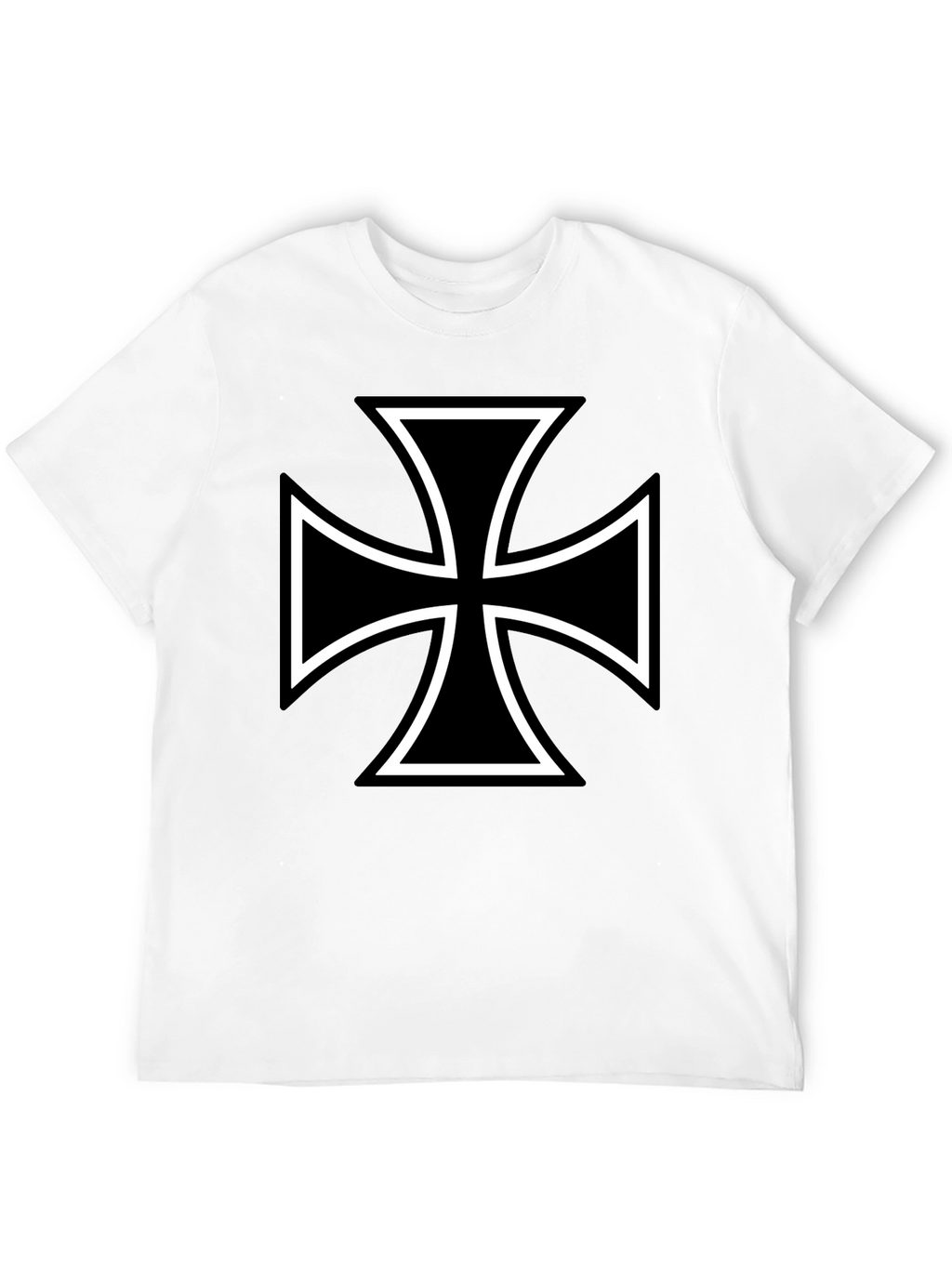 Black Maltese Cross Graphic Tee