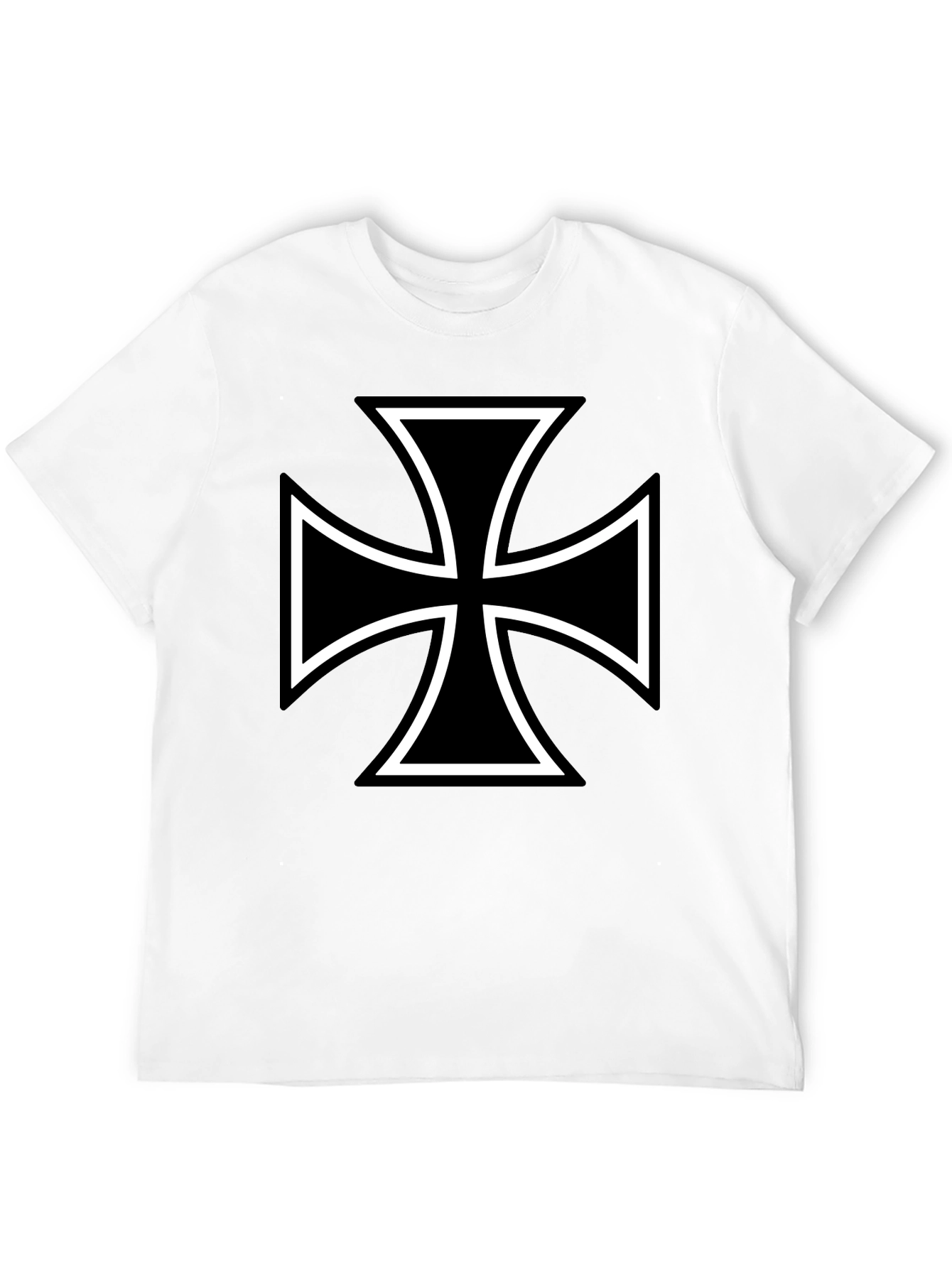 Black Maltese Cross Graphic Tee