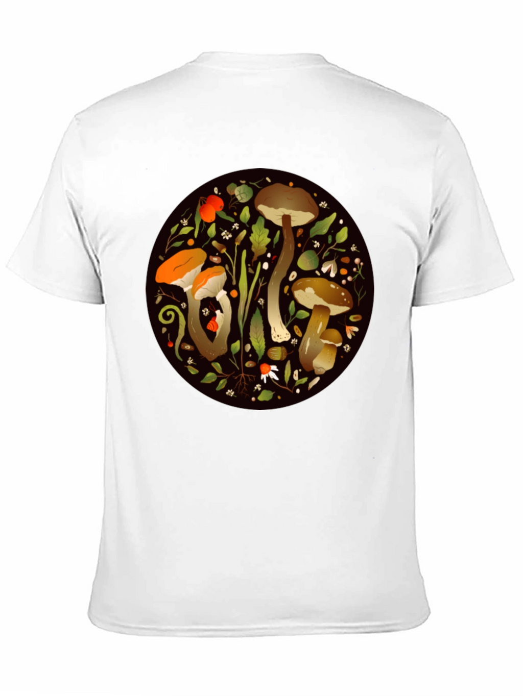 Mushroom Circle Graphic Tee - Nature Inspired Design