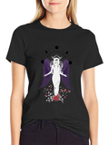 Celestial Angel Wings Graphic Tee - Gothic Aesthetic