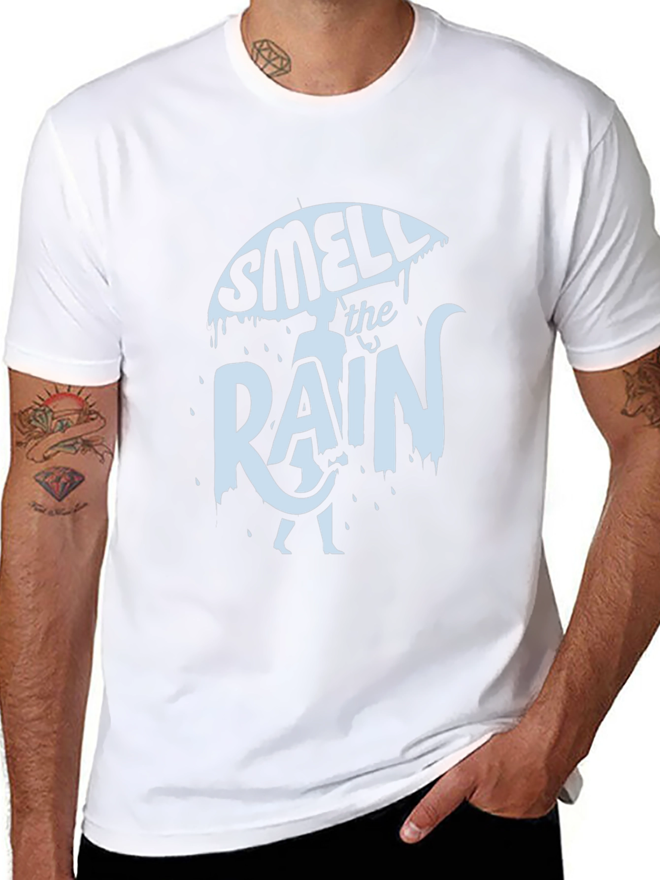 Smell the Rain Black Graphic Tee