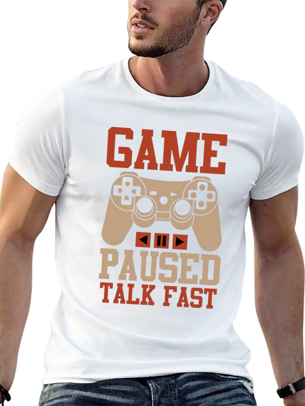 Game Paused Talk Fast Black Gaming T-Shirt