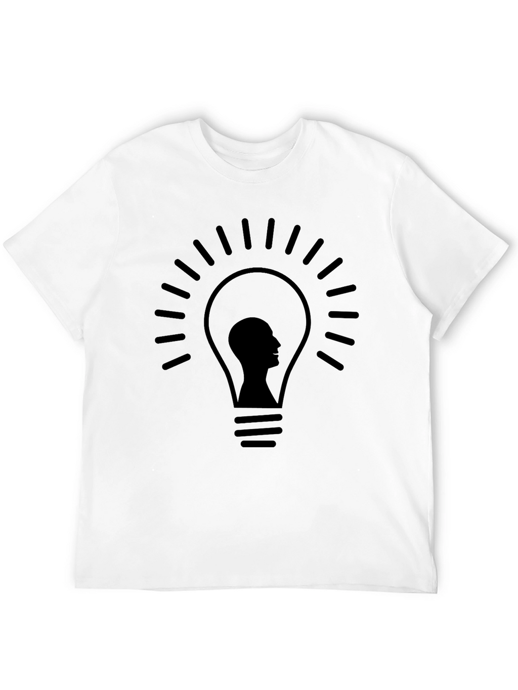 Idea Bulb Head Black T-Shirt