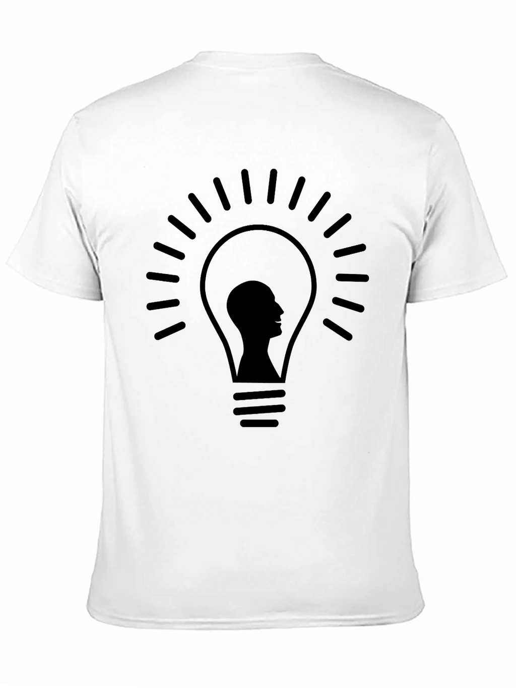 Idea Bulb Head Black T-Shirt