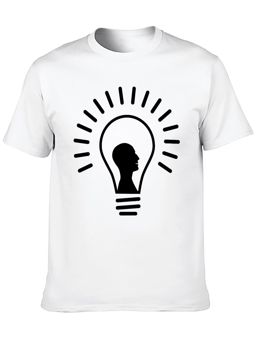 Idea Bulb Head Black T-Shirt