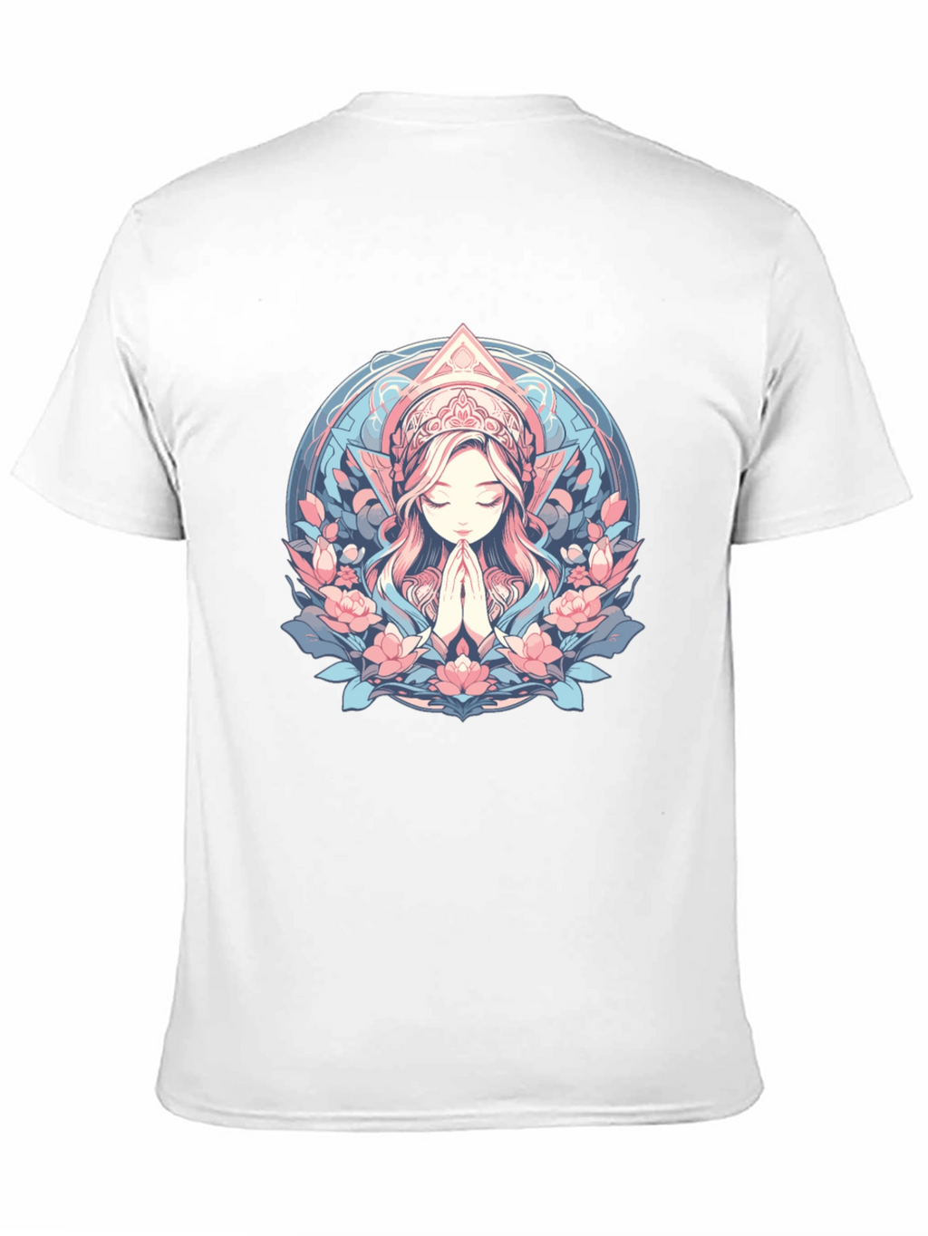 Praying Woman Floral T-Shirt
