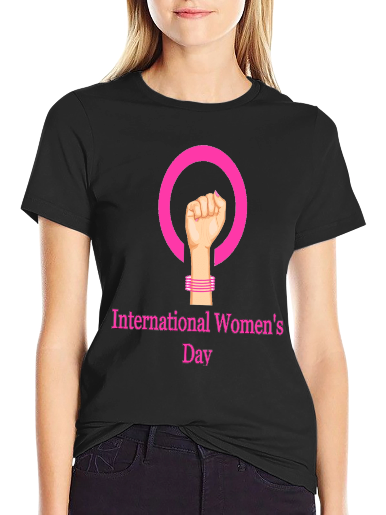 International Womens Day Black T-Shirt