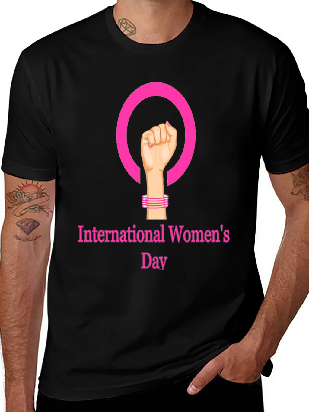International Womens Day Black T-Shirt