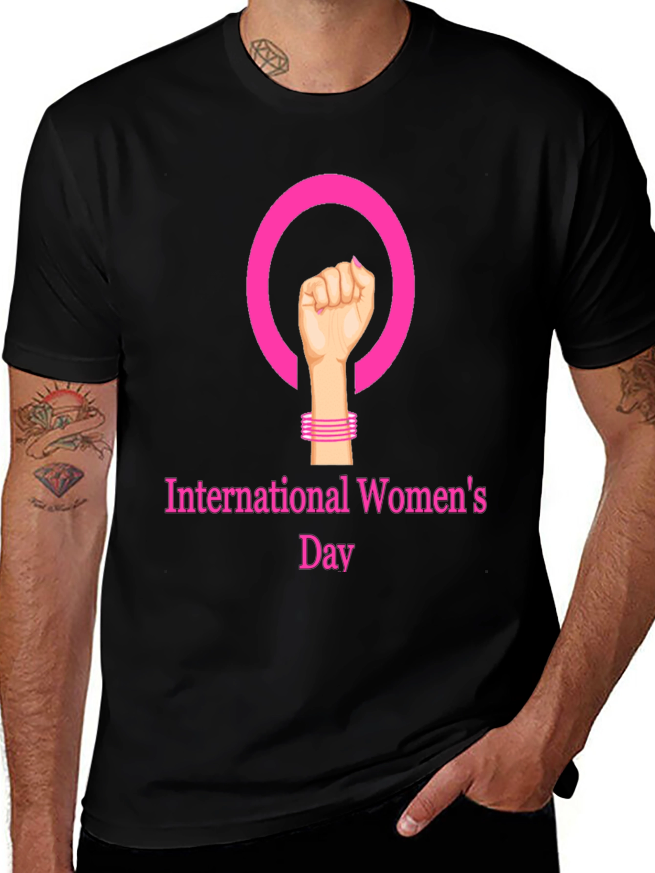International Womens Day Black T-Shirt