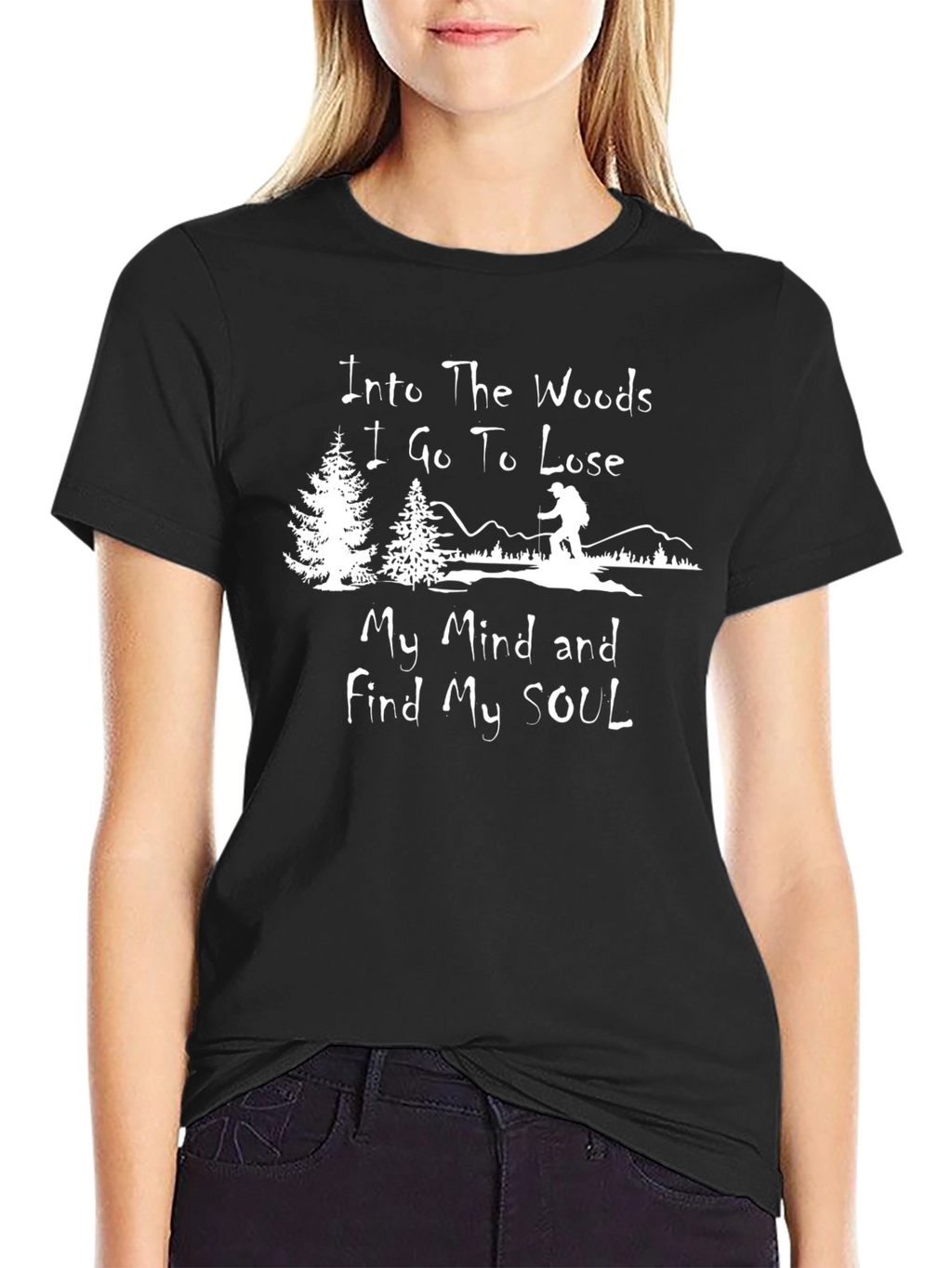 Into The Woods Black Graphic T-Shirt