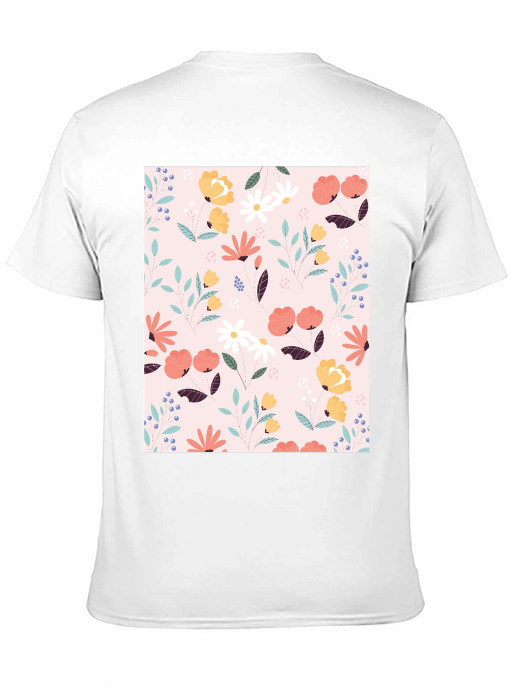 Floral Print Black T-Shirt