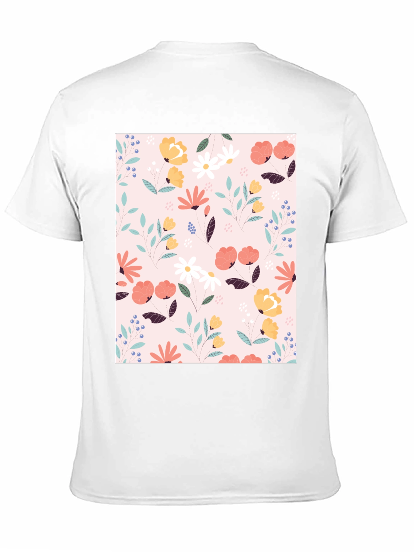 Floral Print Black T-Shirt
