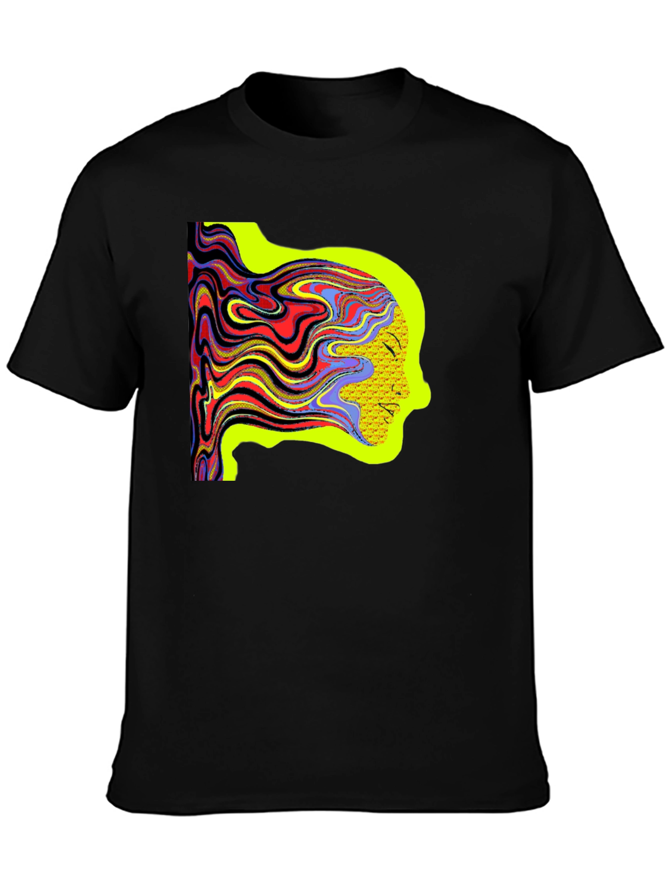 Psychedelic Woman Tee - Artistic Graphic Print Shirt