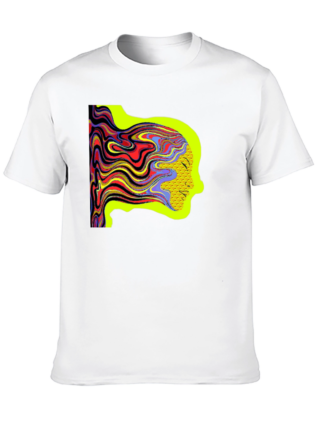 Psychedelic Woman Tee - Artistic Graphic Print Shirt
