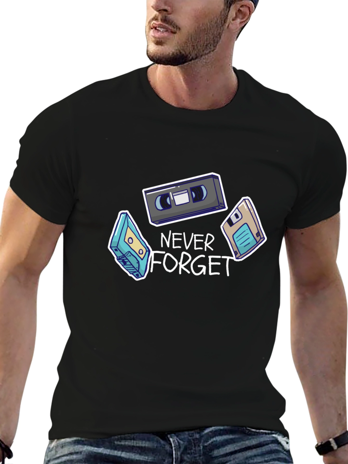 Never Forget Retro Graphic T-Shirt