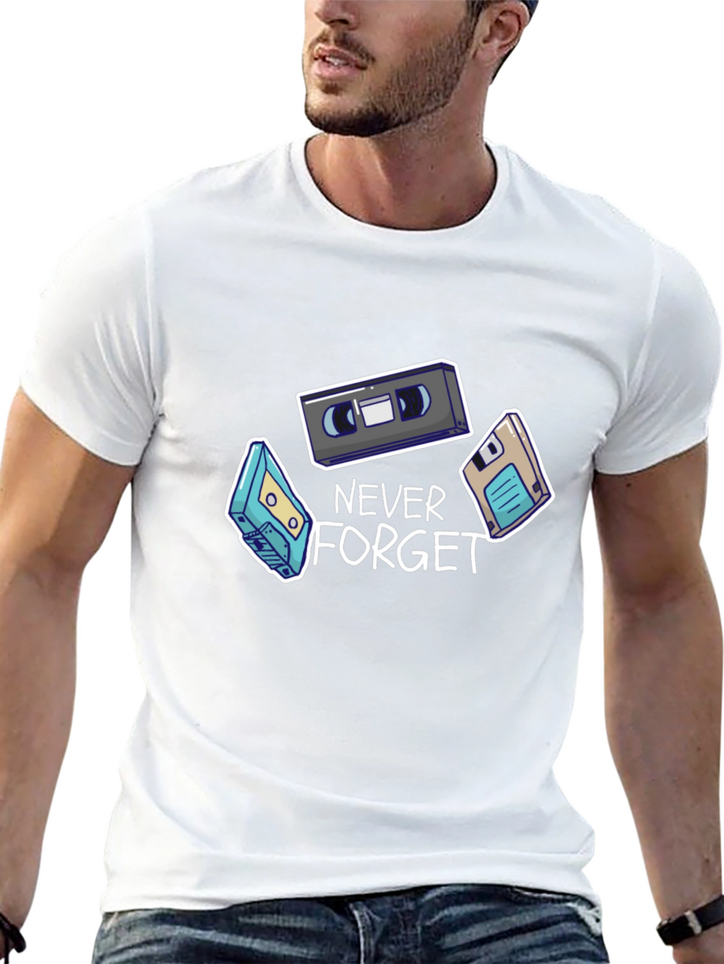 Never Forget Retro Graphic T-Shirt