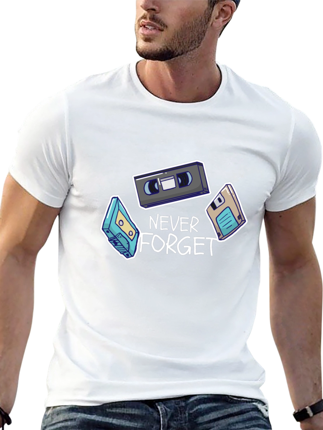Never Forget Retro Graphic T-Shirt