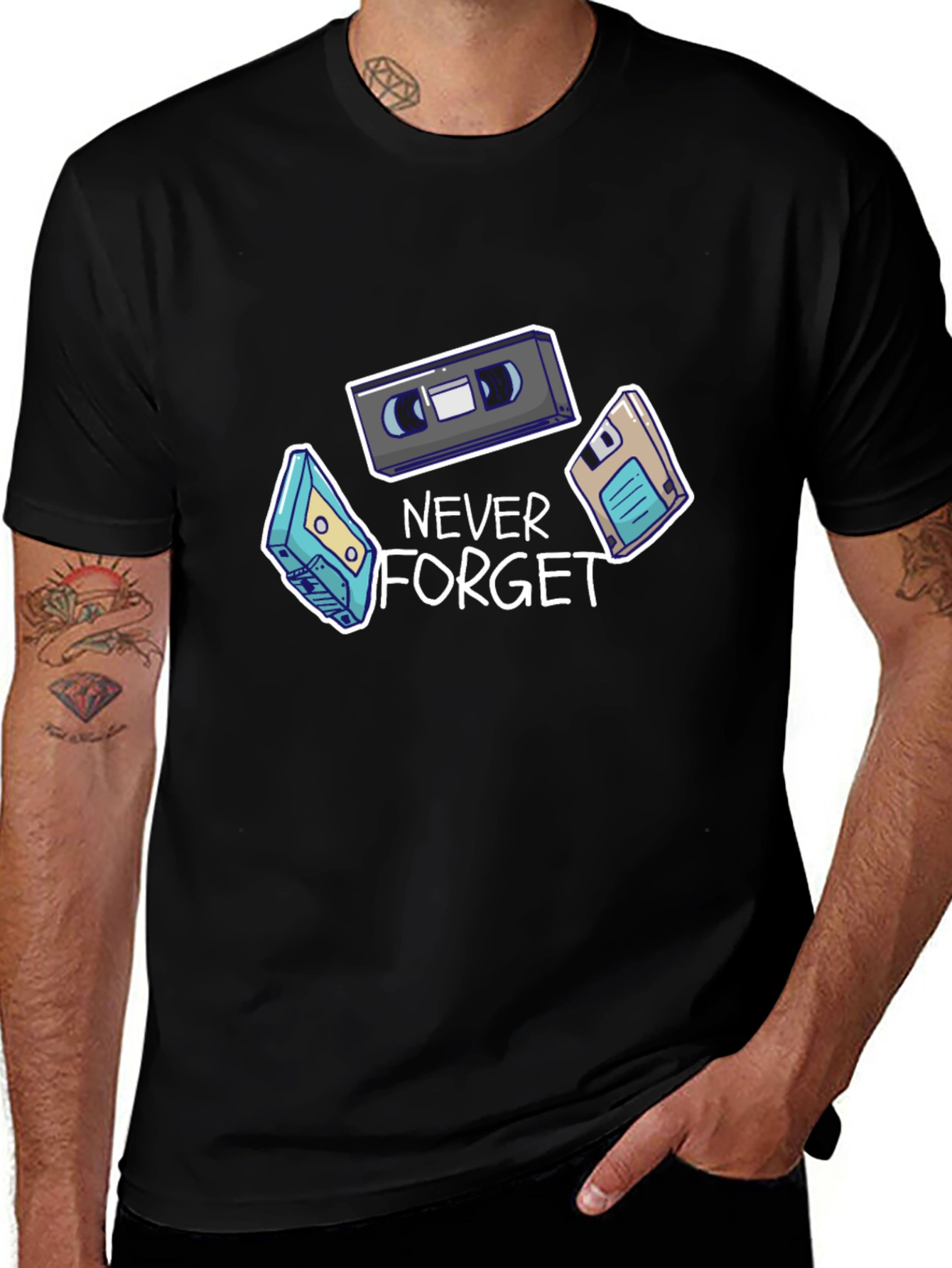 Never Forget Retro Graphic T-Shirt