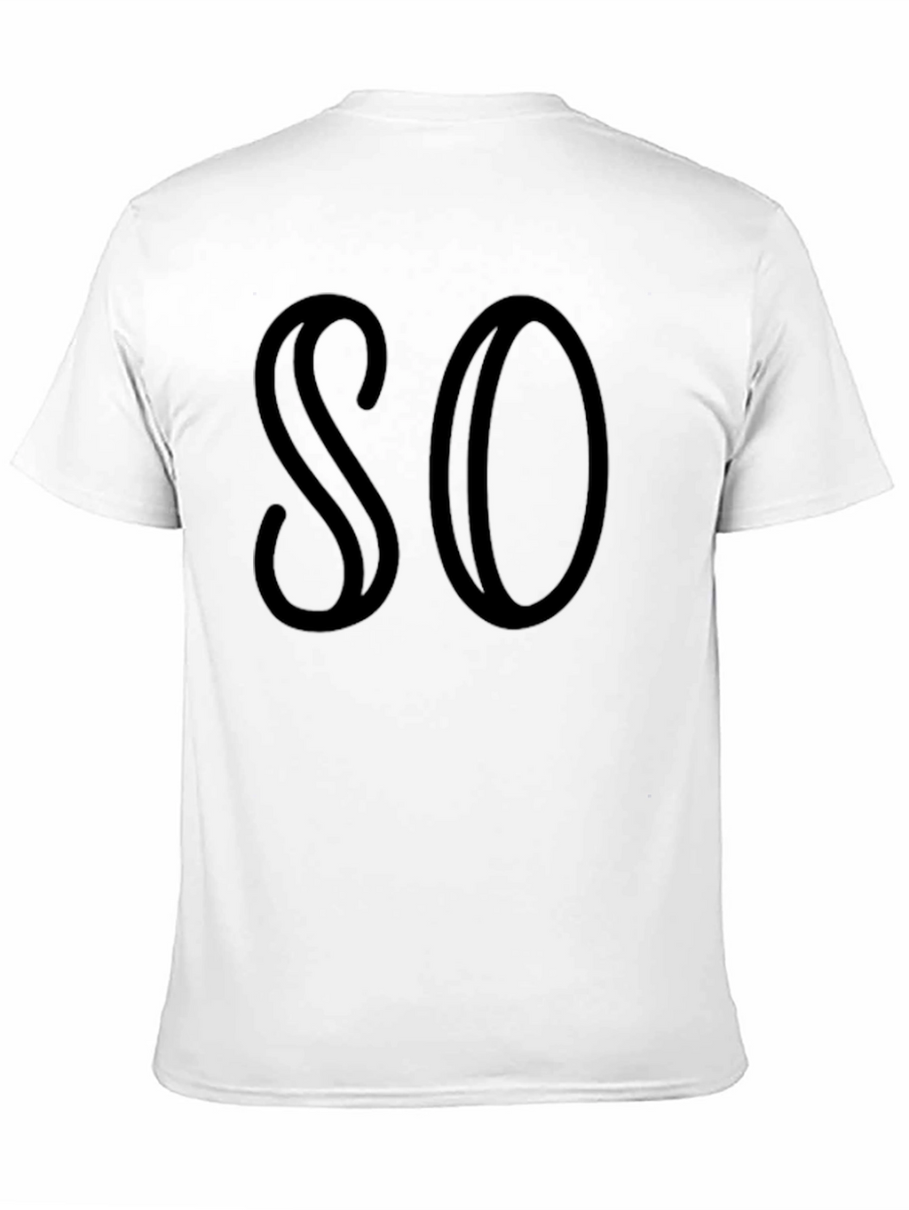 SO Graphic Tee - Black Cotton Blend Casual T-Shirt