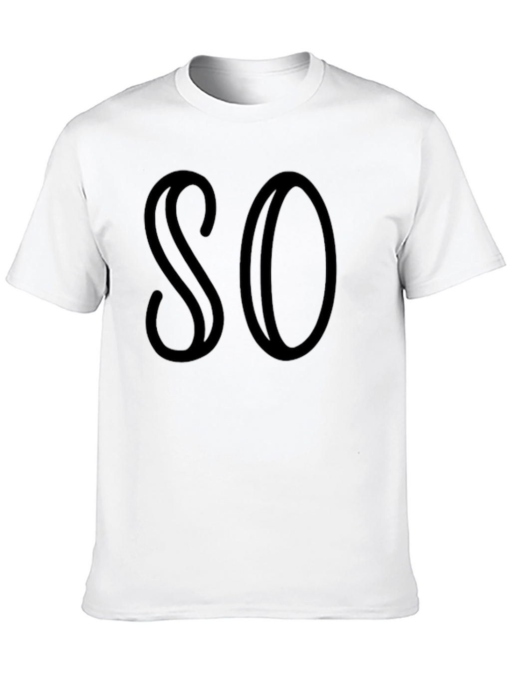 SO Graphic Tee - Black Cotton Blend Casual T-Shirt