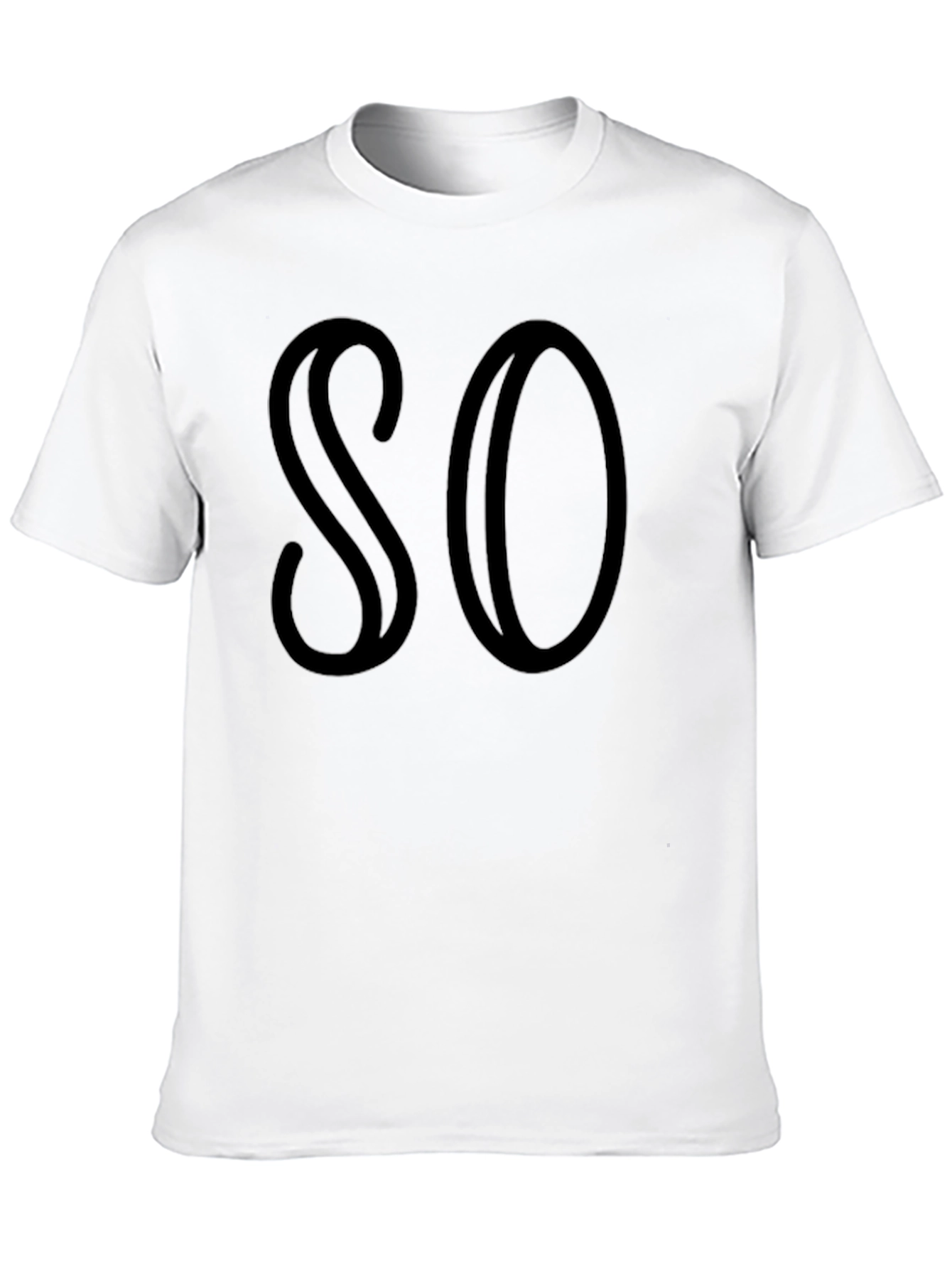 SO Graphic Tee - Black Cotton Blend Casual T-Shirt