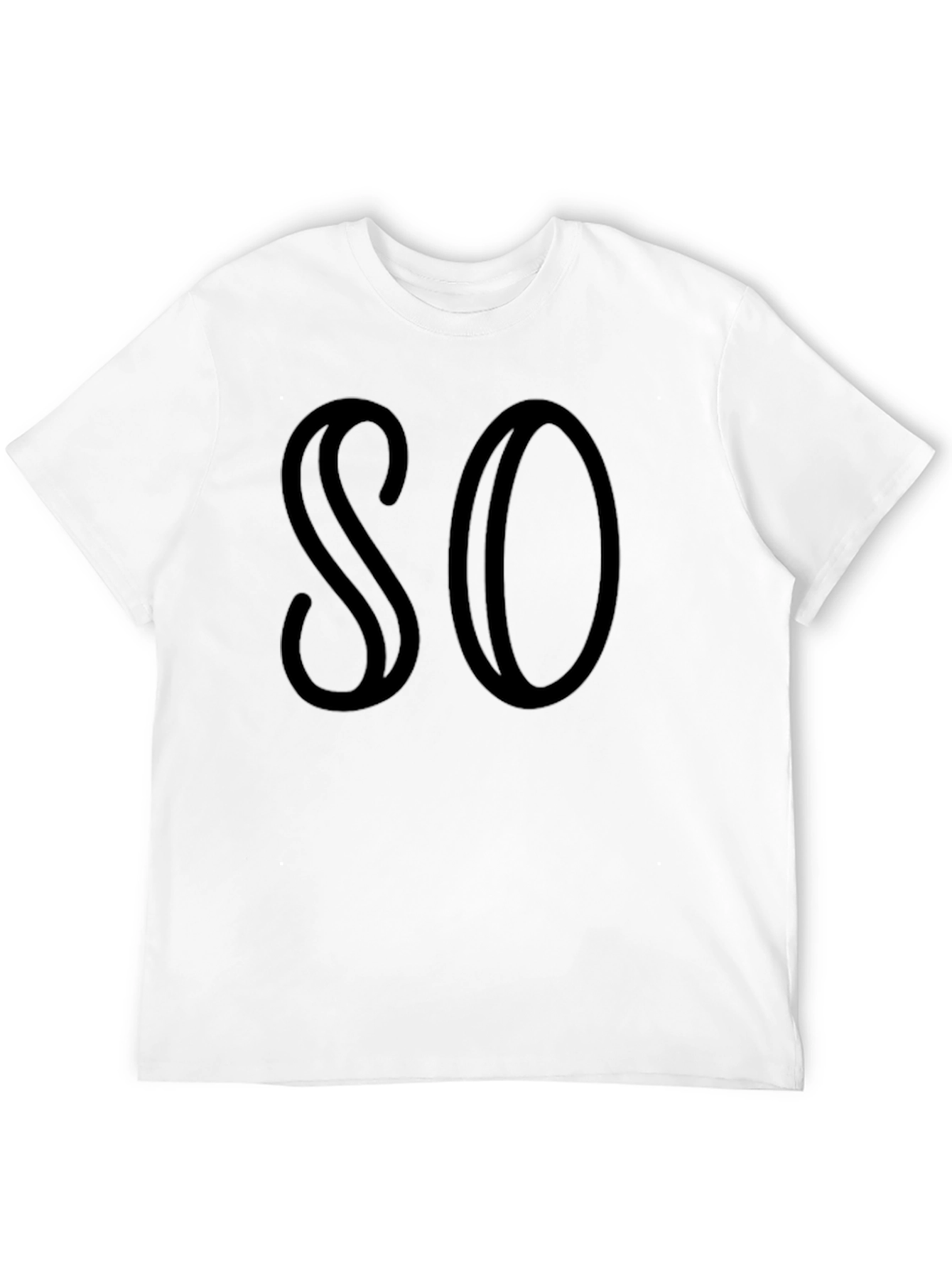 SO Graphic Tee - Black Cotton Blend Casual T-Shirt