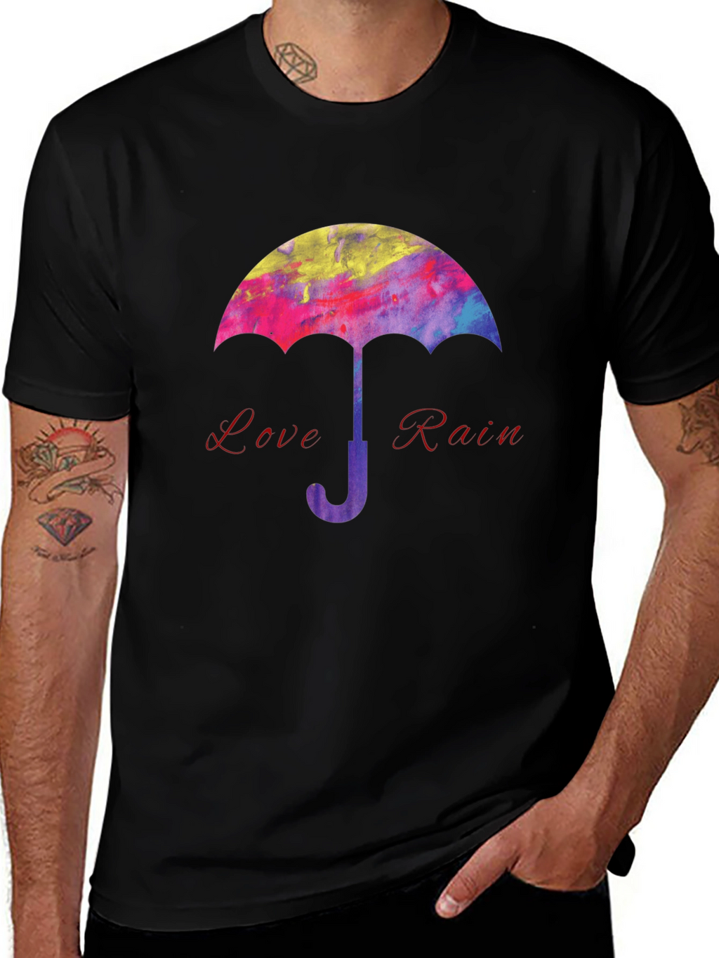 Love Rain Umbrella Graphic T-Shirt
