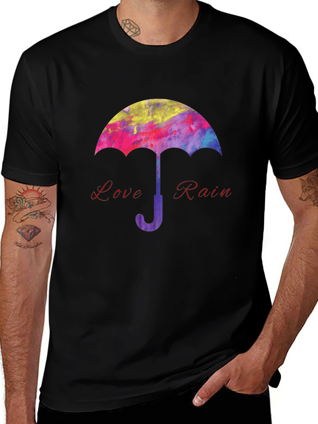 Love Rain Umbrella Graphic T-Shirt