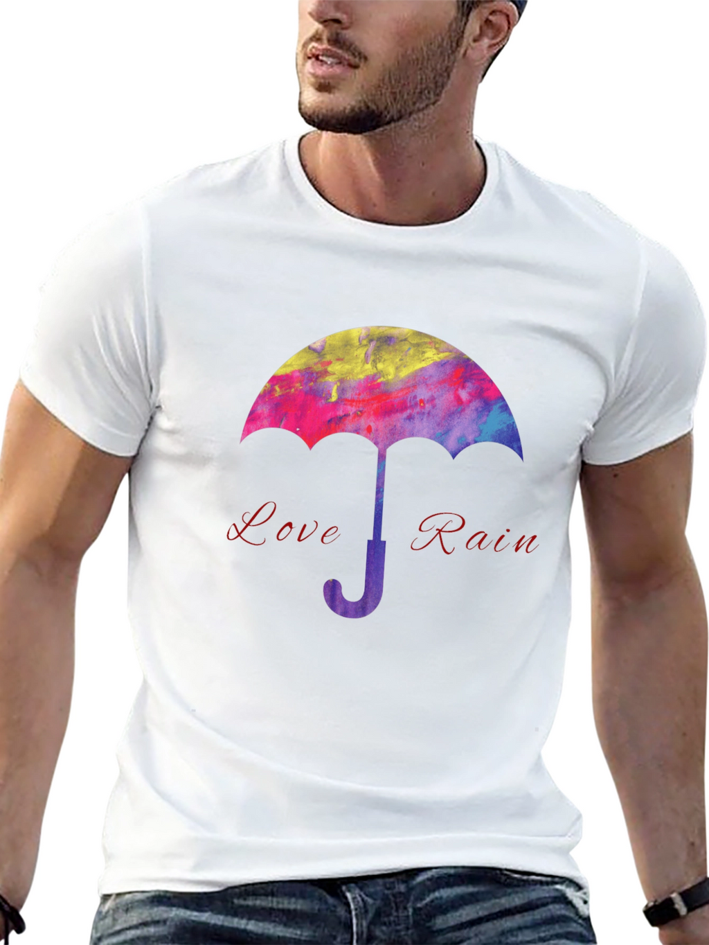 Love Rain Umbrella Graphic T-Shirt