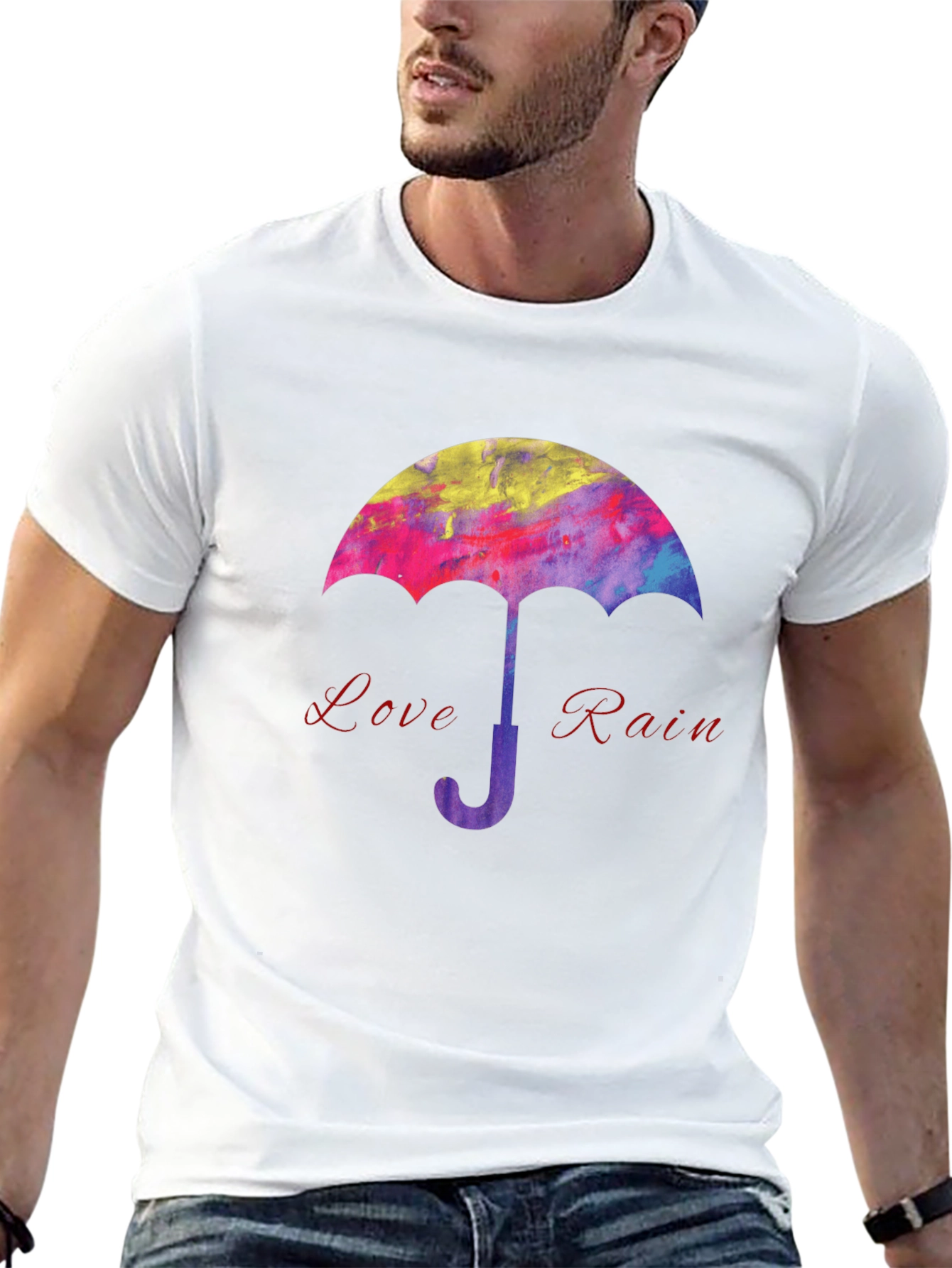 Love Rain Umbrella Graphic T-Shirt