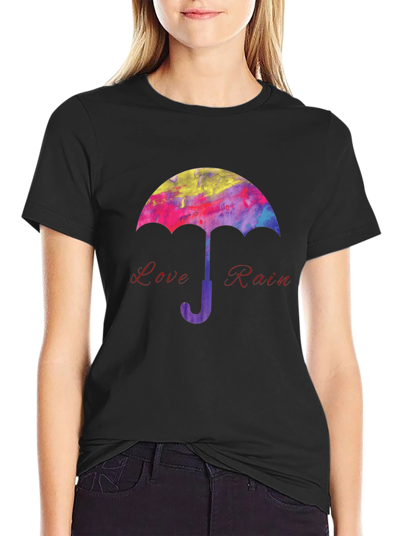 Love Rain Umbrella Graphic T-Shirt