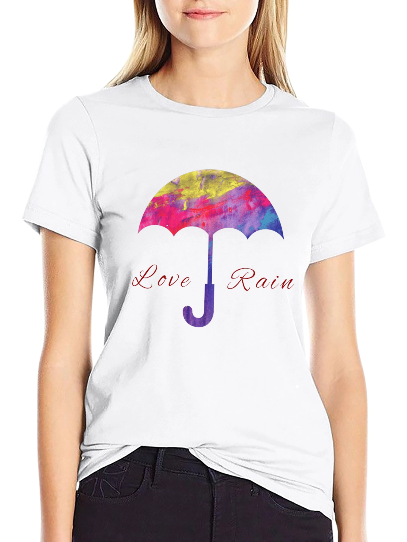 Love Rain Umbrella Graphic T-Shirt