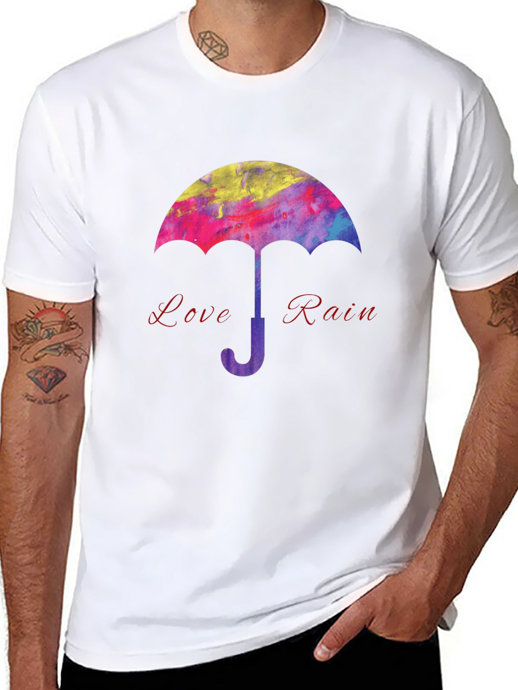 Love Rain Umbrella Graphic T-Shirt