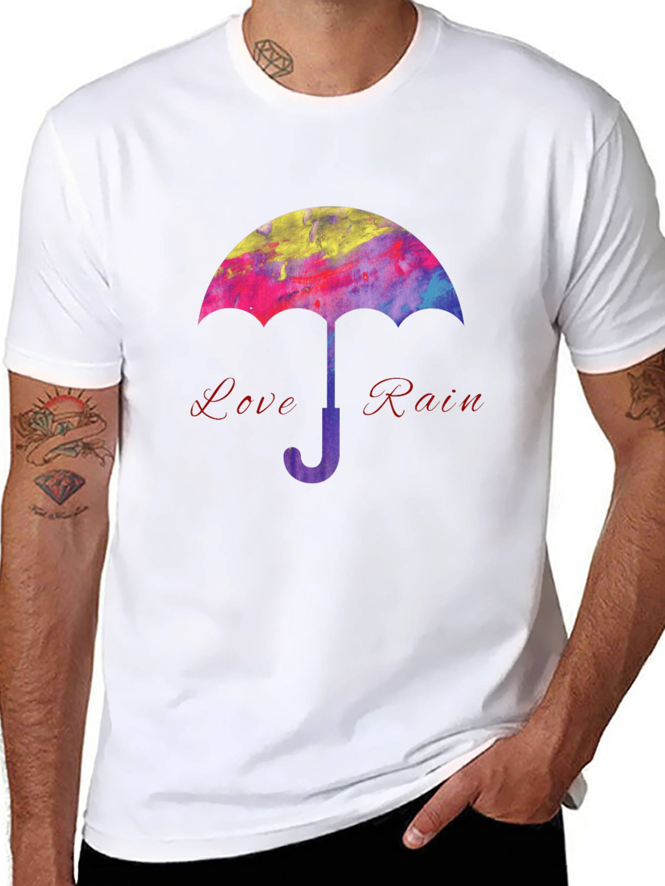 Love Rain Umbrella Graphic T-Shirt
