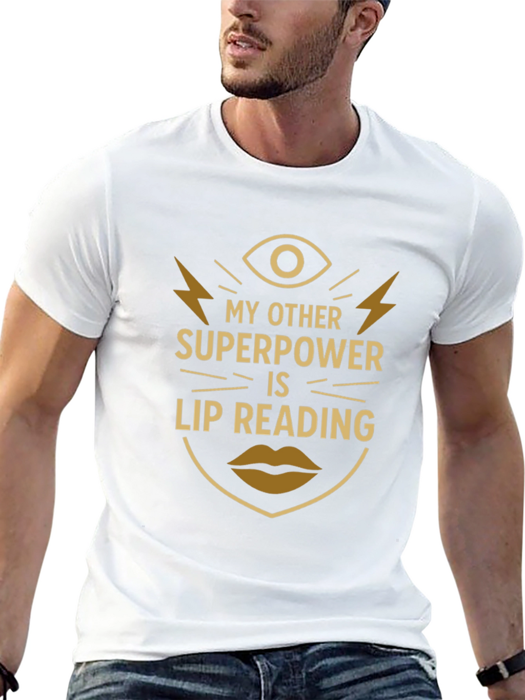 Lip Reading Superpower T-Shirt - Novelty Graphic Tee