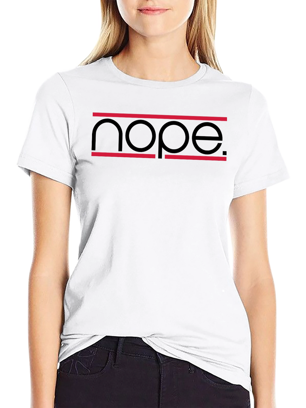 Nope Graphic Tee - Modern Casual T-Shirt