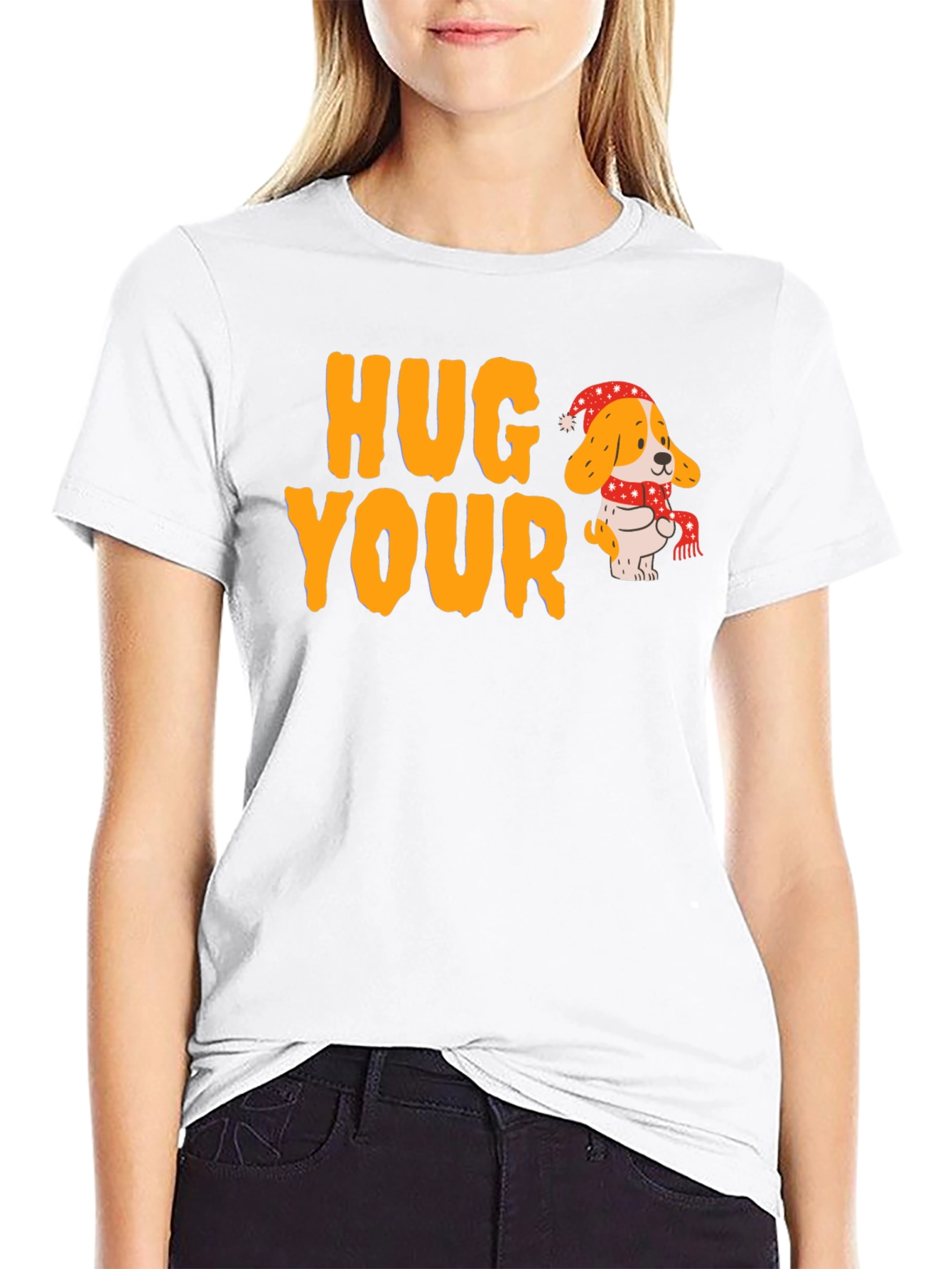 Hug Your Dog T-Shirt Holiday Beagle Tee