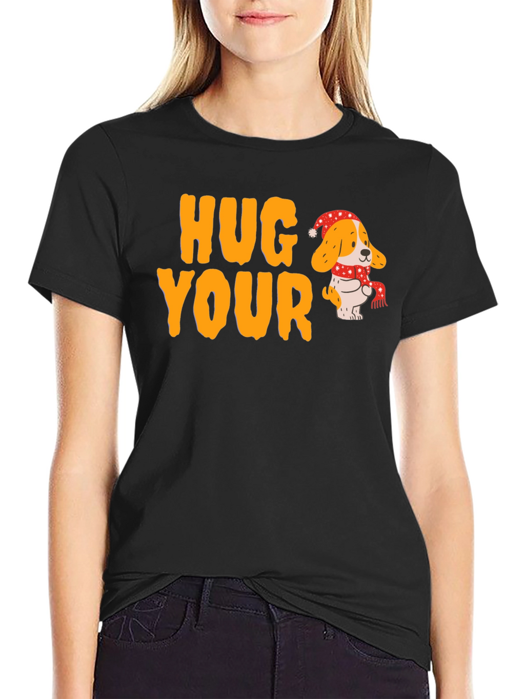 Hug Your Dog T-Shirt Holiday Beagle Tee