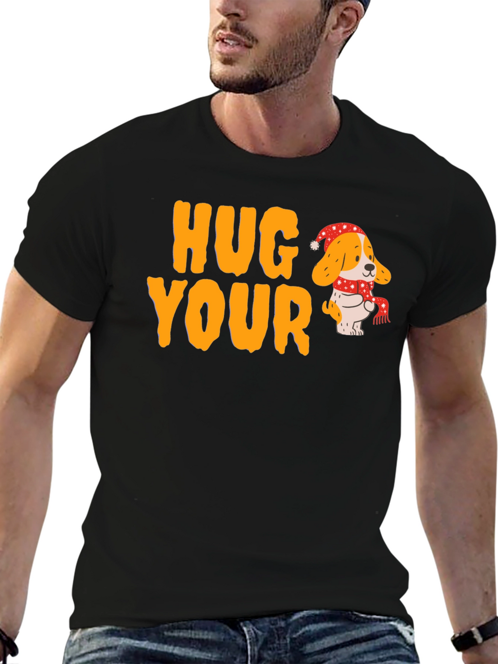 Hug Your Dog T-Shirt Holiday Beagle Tee